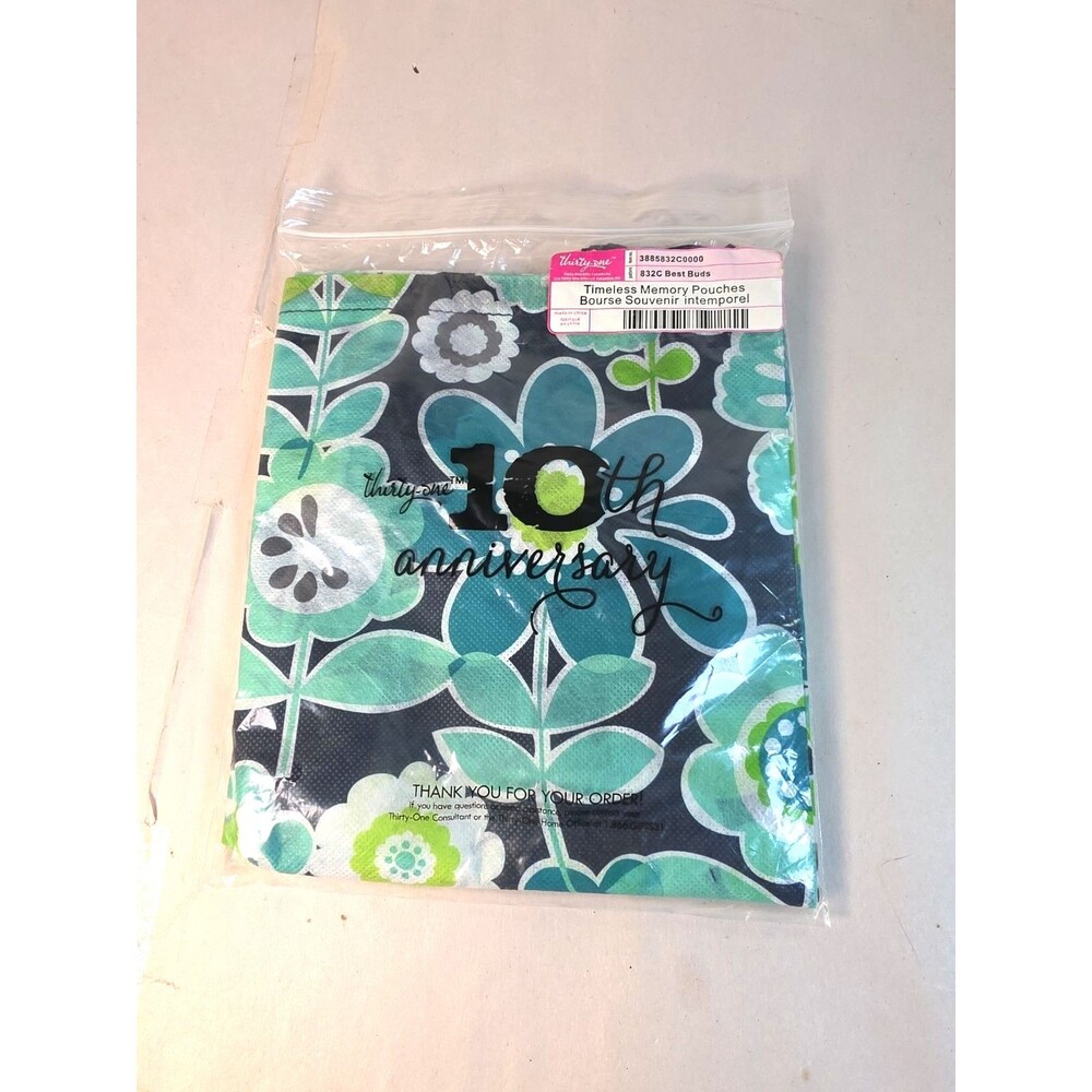 Thirty One Timeless Memory Pouches Best Buds NEW IN PKG 10th Anniversary
